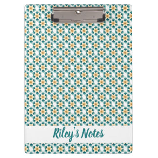 Porte-bloc Nom floral Turquoise souple