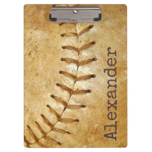 Porte-bloc Nom monogramme Vintage Sports Baseball