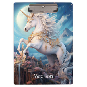 Porte-bloc Nom personnalisé belle licorne