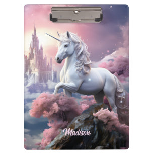 Porte-bloc Nom personnalisé belle licorne