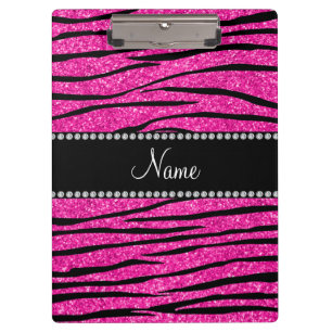 Porte-bloc Nom personnalisé neon parties scintillant rose cha