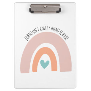 Porte-bloc Nom personnalisé Rainbow Homeschool