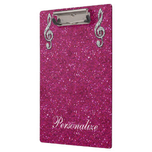 Porte-bloc Note de Musique Diamantée Brillante Personnalisée