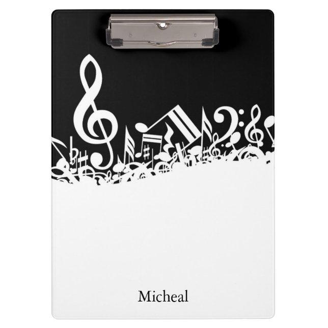 Porte-bloc Notes musicales personnalisables (Devant)