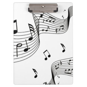 Porte-bloc Notes musicales sur le blanc