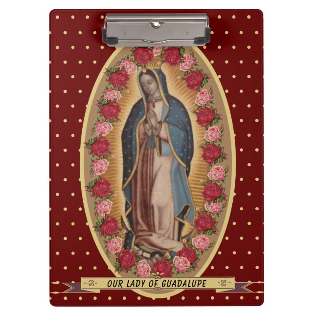 Porte-bloc Notre Dame de Guadalupe Père Noël Maria Vierge esp (Devant)
