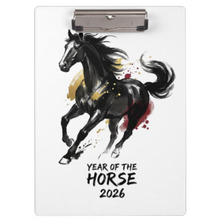 Porte-bloc Nouvelle année chinoise 2026 Cheval Art