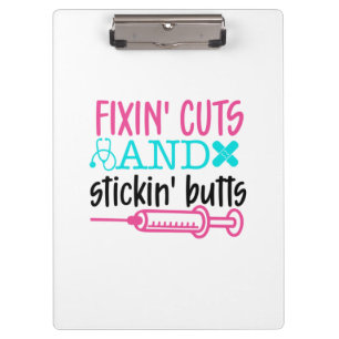 Porte-bloc Nurse Gift  Fixin' Cuts Stickin' Butts