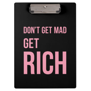 Porte-bloc Obtenir des citations d'argent riche Inspirer rose