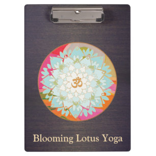 Porte-bloc Om Lotus Floral Mandala Wood