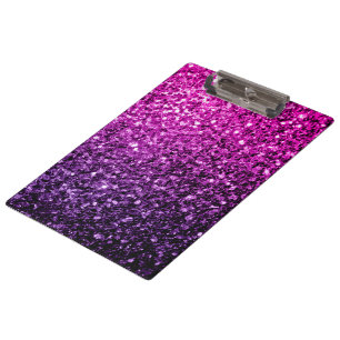Porte-bloc Ombre rose violet faux paillettes scintillantes