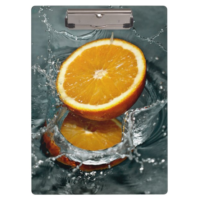 Porte-bloc orange juteuse positive pour l'humeur vitaminée (Devant)