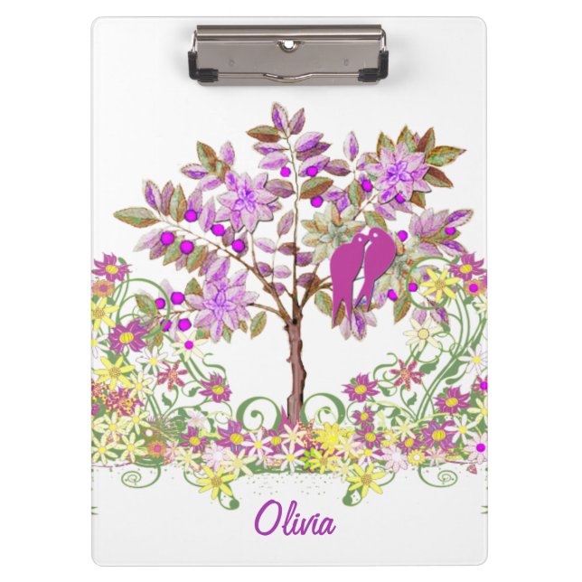 Porte-bloc Orchidée rayonnante Décor personnalisé (Devant)