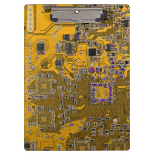 Porte-bloc Ordinateur Geek Circuit Board Light Orange