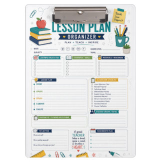 Porte-bloc Organisateur de Plan de Cours pour Ense