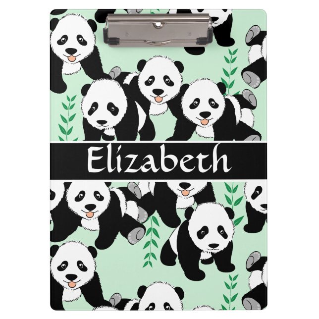 Porte-bloc Ours panda graphiques pour personnaliser (Devant)