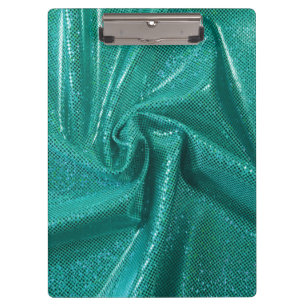 Porte-bloc Paillettes scintillantes vert sarcelle métallisé