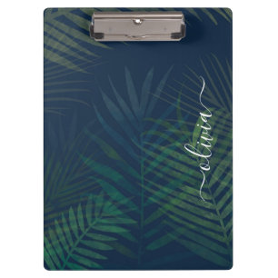 Porte-bloc Palmiers vert foncé motif feuille