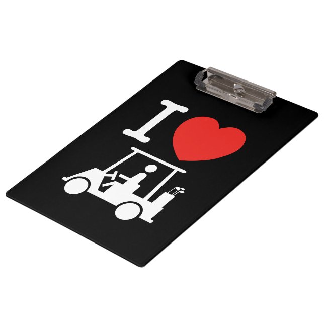 Porte-bloc Panier de golf I Heart (Love) (Incliné)
