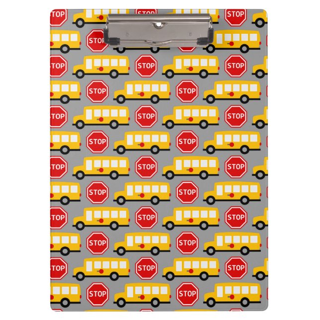 Porte-bloc Panneau Bus scolaire et arrêt (Devant)