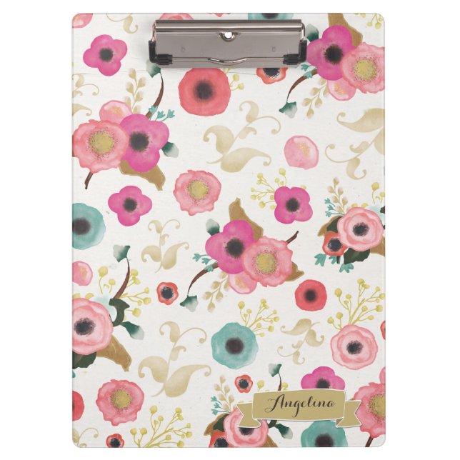 Porte-bloc Panneau d'agrafe personnalisé moderne de motif de (Devant)