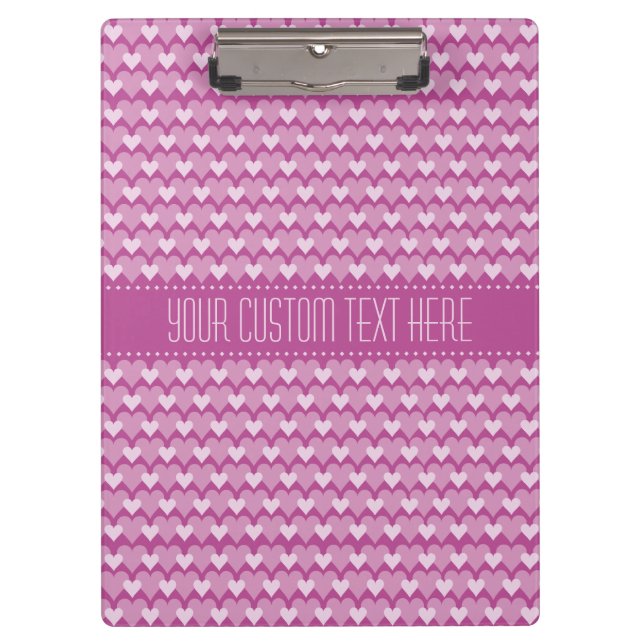 Porte-bloc Panneau de message personnalisé Pink Hearts (Devant)
