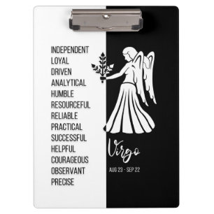 Porte-bloc Panneau Virgo Zodiac Porte - bloc noir et blanc