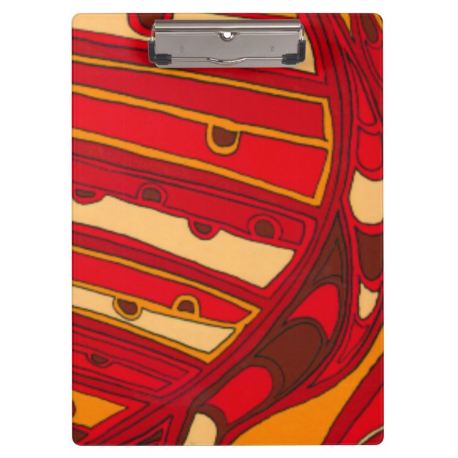 Porte-bloc Panneaux oranges abstraits (Devant)