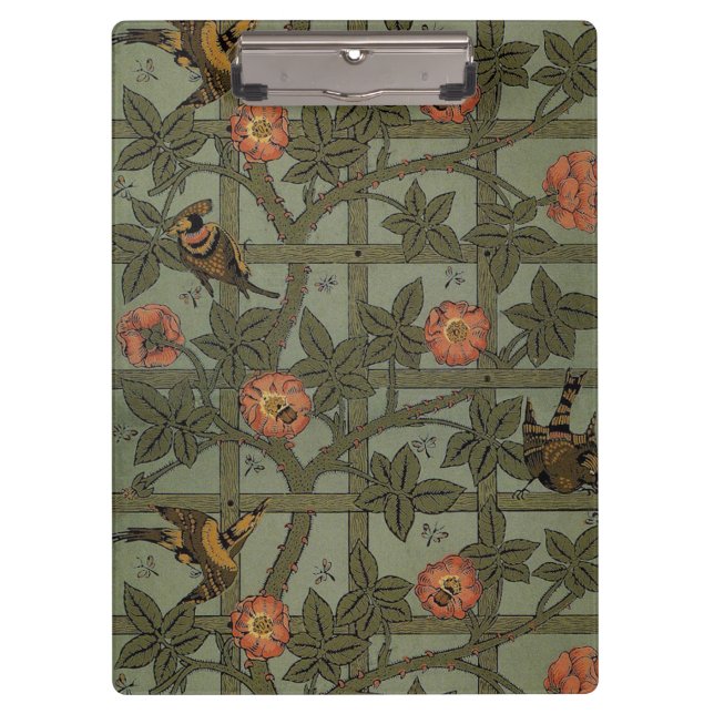 Porte-bloc Papier peint en treillis de William Morris (Devant)