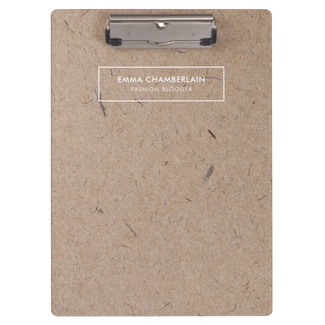 Porte-bloc Papier rustique minimaliste moderne (Devant)