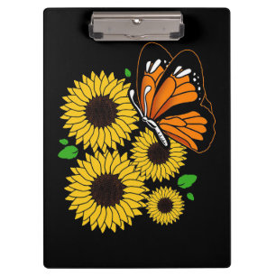Porte-bloc Papillon Dans Le Jardin Des Tournesols