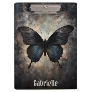 Porte-bloc Papillon gothique noir