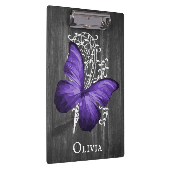 Porte-bloc Papillon rustique violet Porte - bloc personnalisé (Swatch)