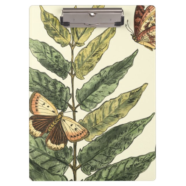 Porte-bloc Papillons et Feuilles avec cadre noir (Devant)