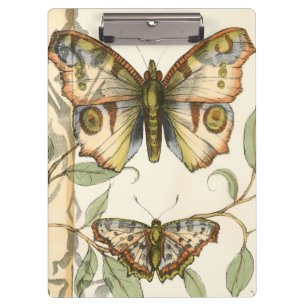 Porte-bloc Papillons tandem au-dessus de feuille vert
