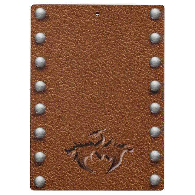 Porte-bloc Paquet en cuir médiéval pour dragon (Dos)