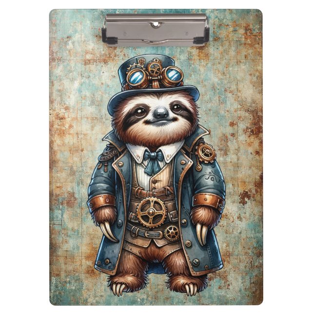 Porte-bloc Paresseux Steampunk (Devant)