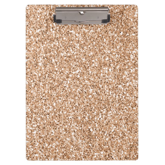 Porte-bloc Parties scintillant de broche Rose Gold Blush Glit (Devant)