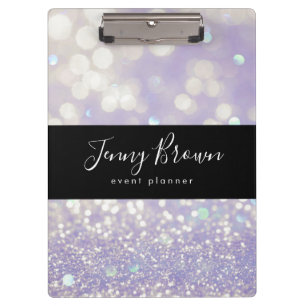 Porte-bloc parties scintillant en cristal de bokeh pastel mon