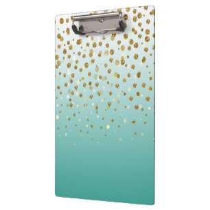 Porte-bloc Parties scintillant moderne en or de fille confett
