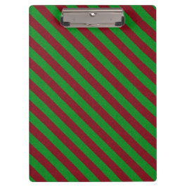 Porte-bloc Parties scintillant Red & Green Stripes