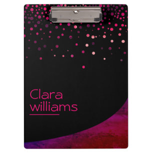 Porte-bloc Parties scintillant rose Faux Sparkle Confetti Mod