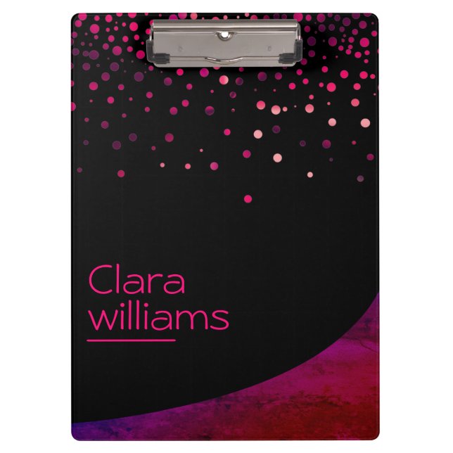 Porte-bloc Parties scintillant rose Faux Sparkle Confetti Mod (Devant)