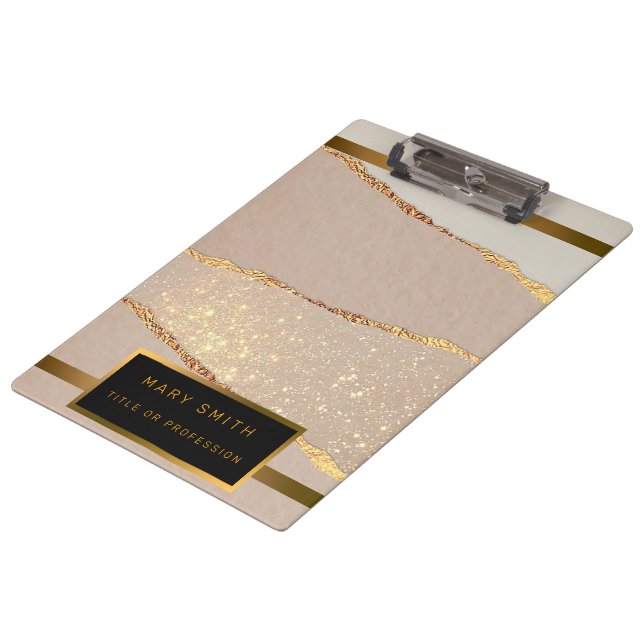 Porte-bloc Parties scintillant Rose Gold de luxe (Incliné)