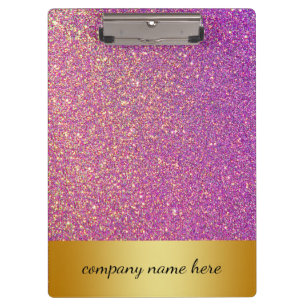 Porte-bloc Parties scintillant rose violet personnalisée Faux