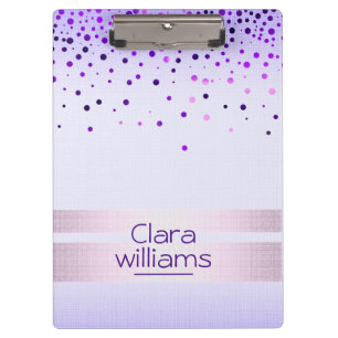 Porte-bloc Parties scintillant violet Faux Sparkle Confetti M