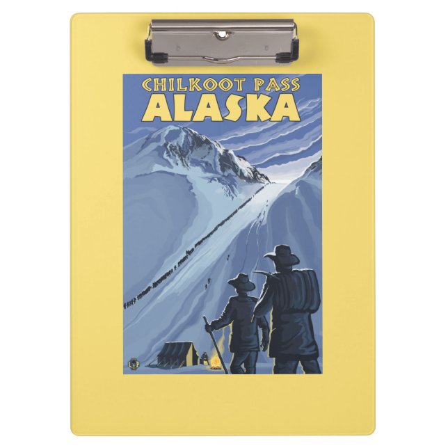 Porte-bloc Passage de Chilkoot, mineurs d'or de l'Alaska (Devant)