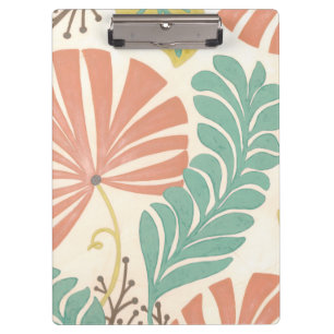 Porte-bloc Pastel Floral Vines et Feuilles sur Arrière - plan