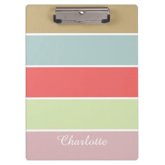 Porte-bloc Pastel Girly élégant moderne barré