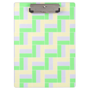 Porte-bloc Pastel Rectangles Lignes en pointillé blanc Motif